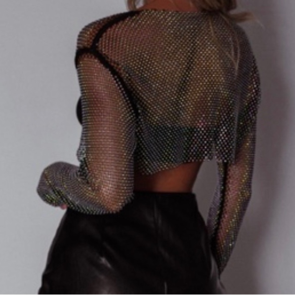 Sheer Black and Silver Top